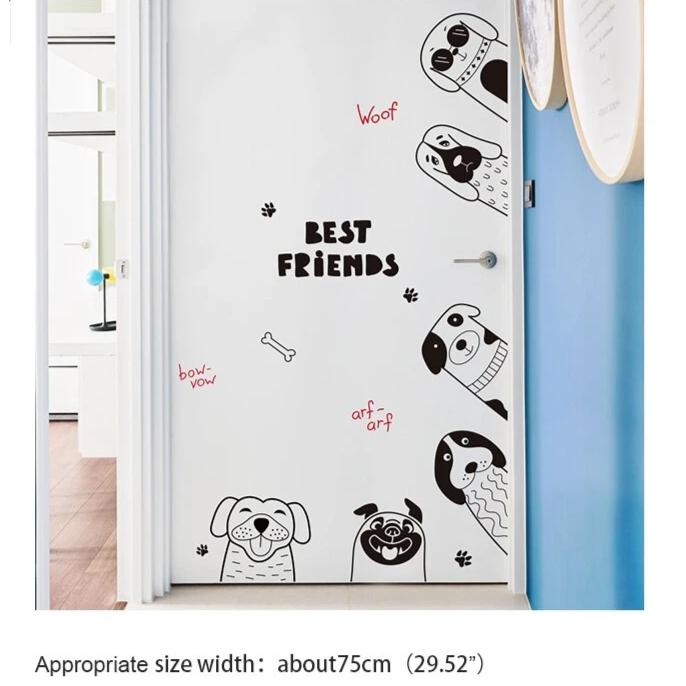 Peeking Dogs Corner Wall Sticker Kids Wall Decals - Just Kidding Store