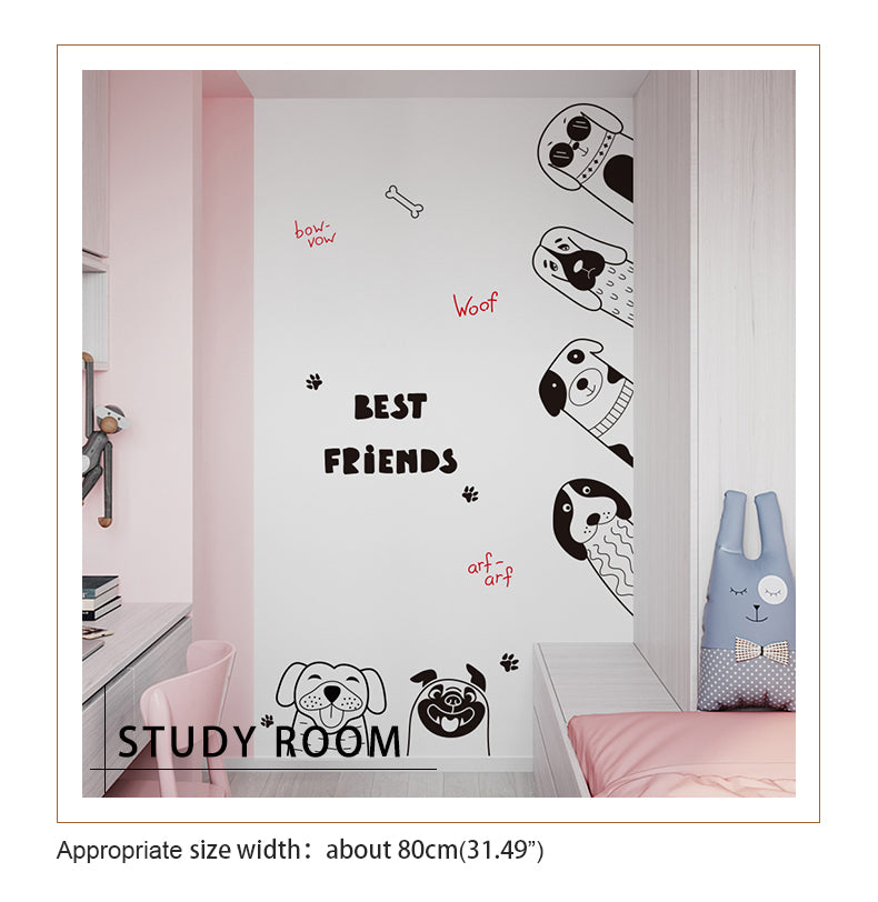 Peeking Dogs Corner Wall Sticker Kids Wall Decals - Just Kidding Store