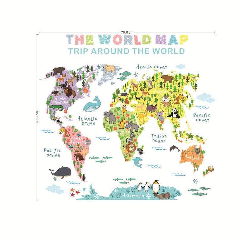 Trip Around The World - Kids World Map Wall Decal - Just Kidding Store