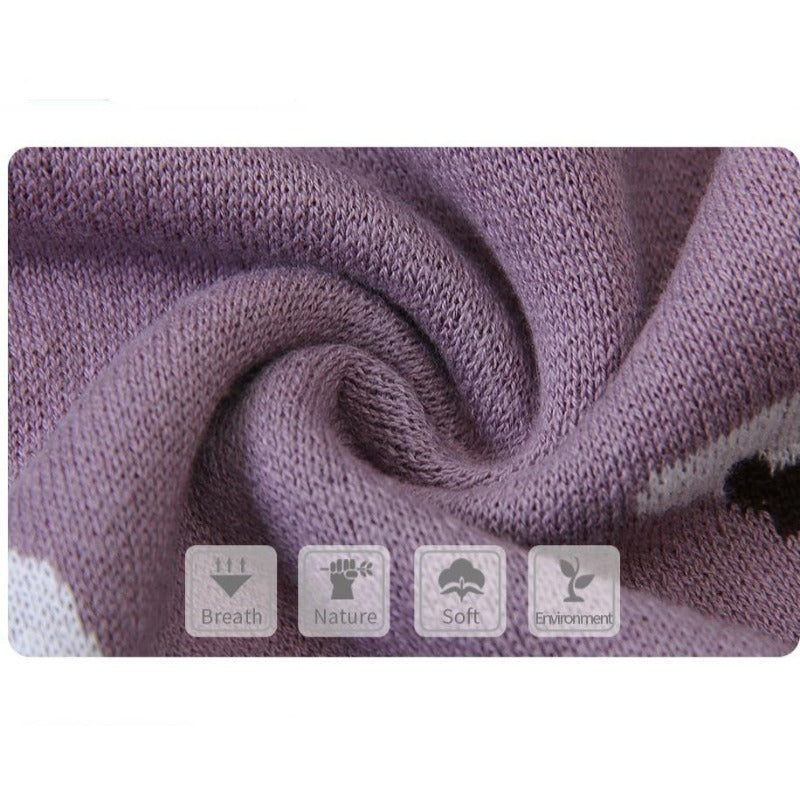 Little Dinosaur Baby Kids Cotton Knitted Blanket - Just Kidding Store