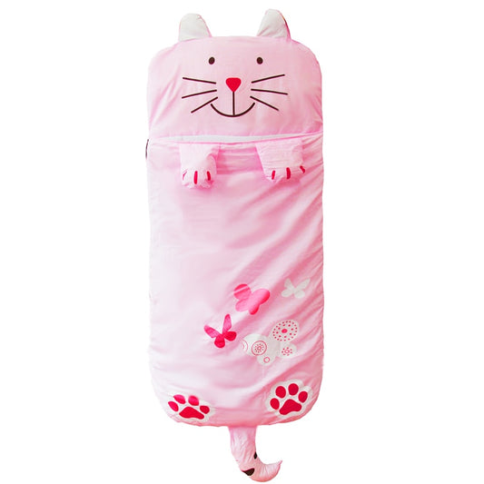 Pink Kitty Sleeping Bag - Kids Sleep Sack - Just Kidding Store