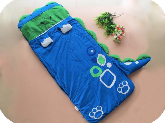 Blue Dinosaur Sleeping Bag - Kids Sleep Sack - Just Kidding Store