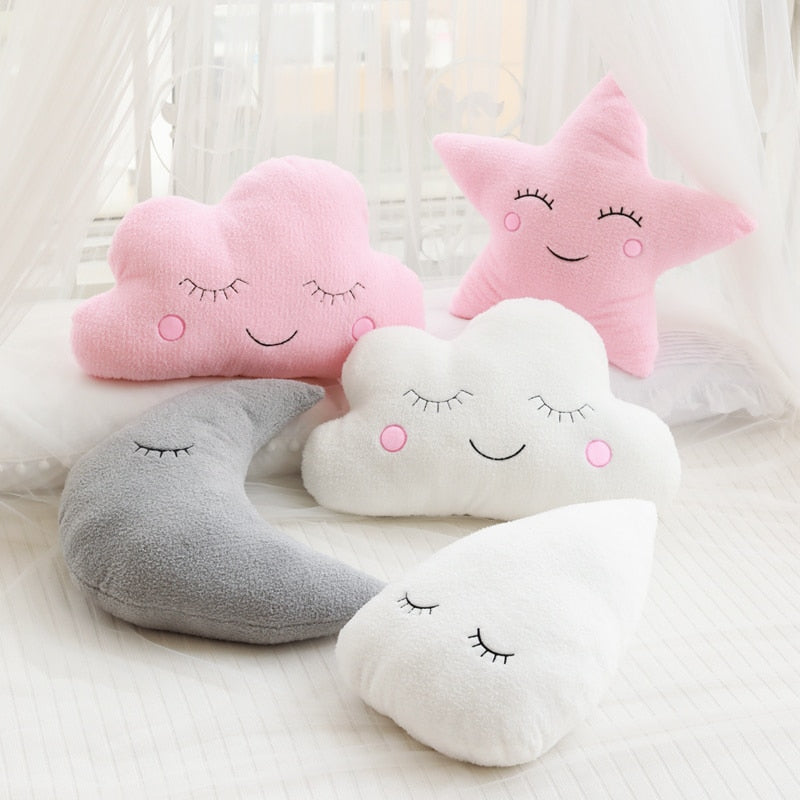Plush Cushion - Cloud Moon Star Raindrop - Just Kidding Store