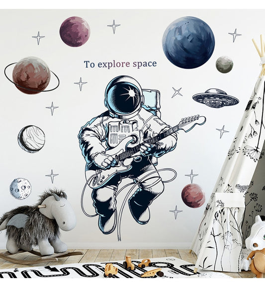 Space Travel Outer Space Spaceman Wall Decals - Just Kidding Store