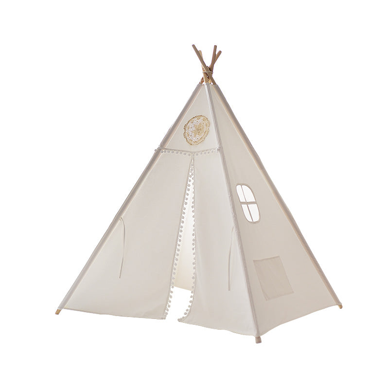 Four Poles White Teepee - Kids Play Tent - Just Kidding Store