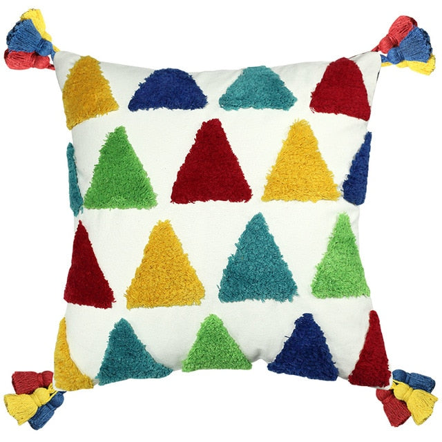 Handmade Rainbow Cushion Cover
