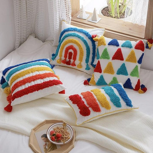 Handmade Rainbow Cushion Cover - Kids Pillows - Just Kidding Store