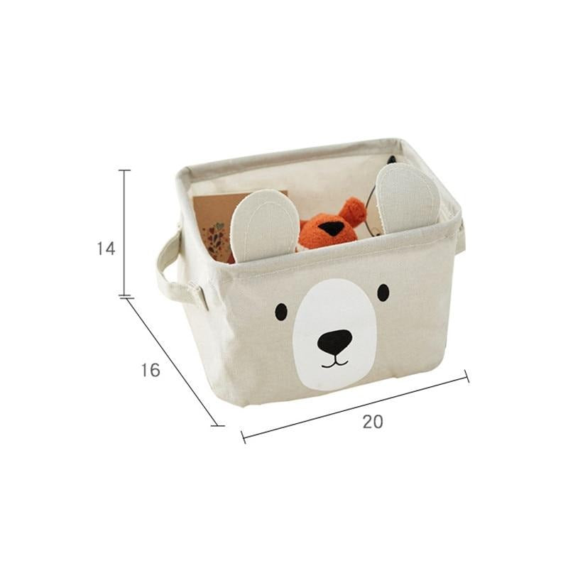 Bear Canvas Storage Box Organizer Kids Toy Storage - Just Kidding Store