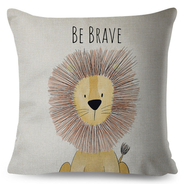 Nordic Style Cushion Cover - Animal Print Pillow Case