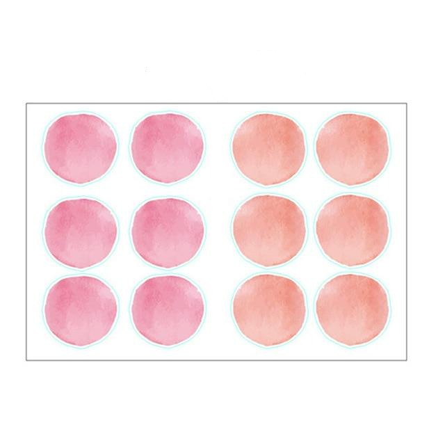 Watercolor Dot Wall Decal - Wall Stickers Green, Violet, Pink/Peach - Just Kidding Store
