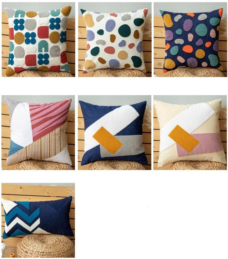 Contemporary Embroidery Pillow Cover - Just Kidding Store