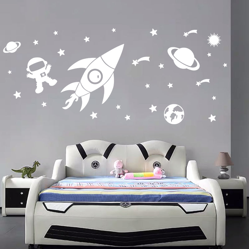 Space Rocket Wall Sticker Set Children's Decals - Just Kidding Store