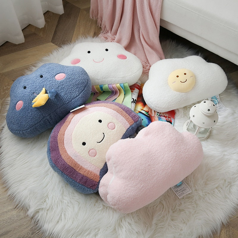 Cloud Cushion Childrens Pillow Rainbow Egg Yolk Thunder - Just Kidding Store