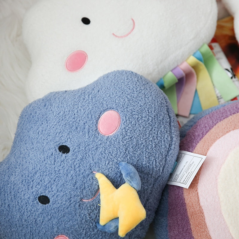 Cloud Cushion Childrens Pillow Rainbow Egg Yolk Thunder - Just Kidding Store