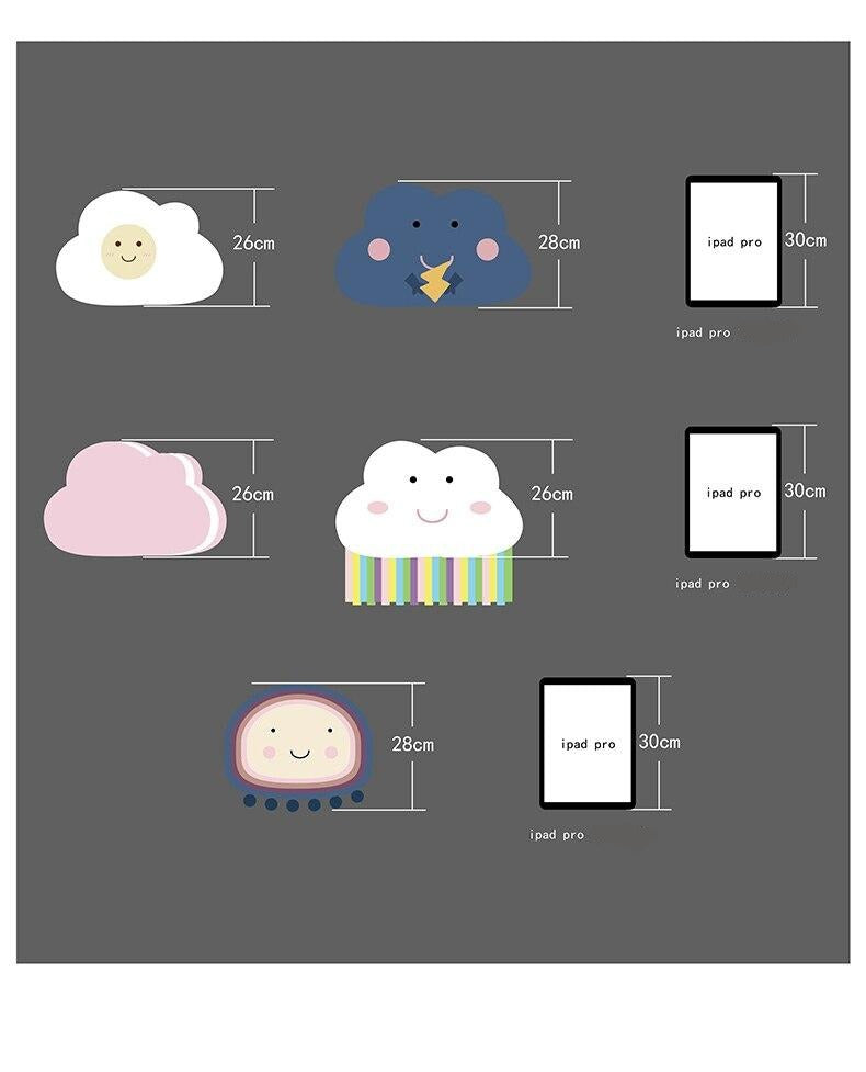 Cloud Cushion - Rainbow, Egg Yolk, Thunder