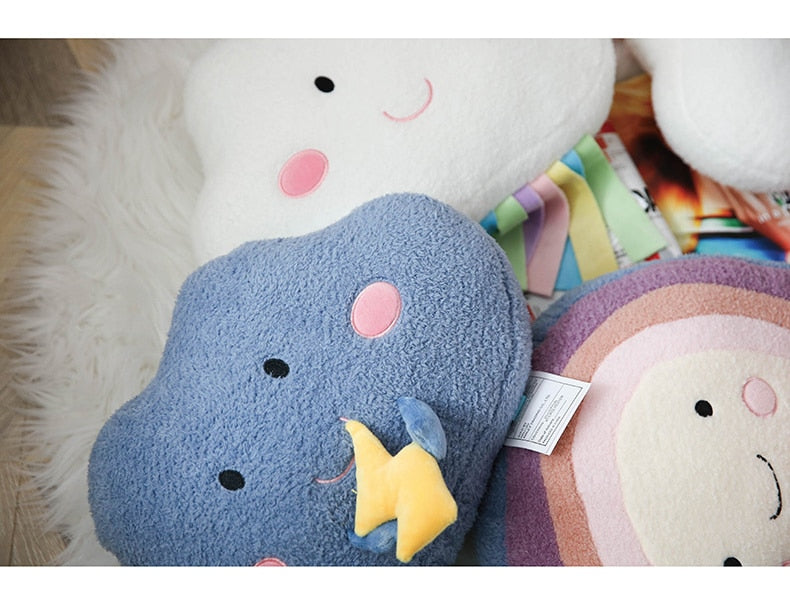 Cloud Cushion Childrens Pillow Rainbow Egg Yolk Thunder - Just Kidding Store