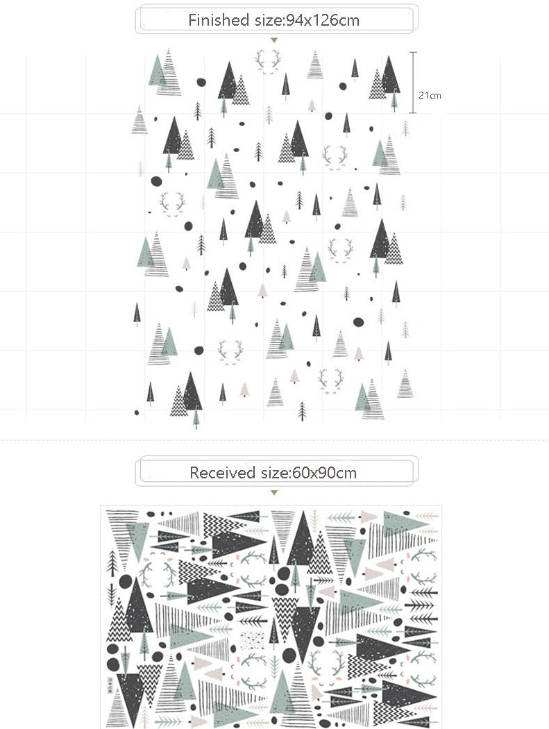Nordic Forest Wall Decal Woodland Trees Stickers - Just Kidding Store