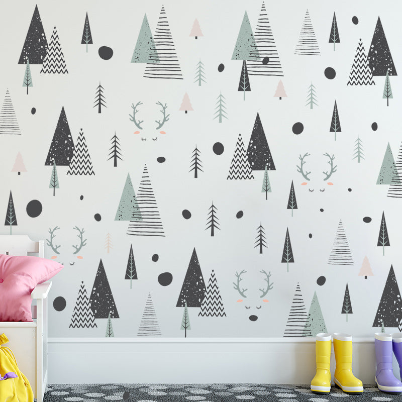 Nordic Forest Wall Decal Woodland Trees Stickers - Just Kidding Store