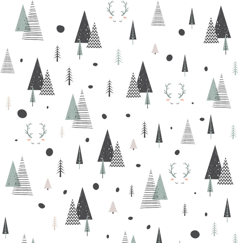 Nordic Forest Wall Decal Woodland Trees Stickers - Just Kidding Store