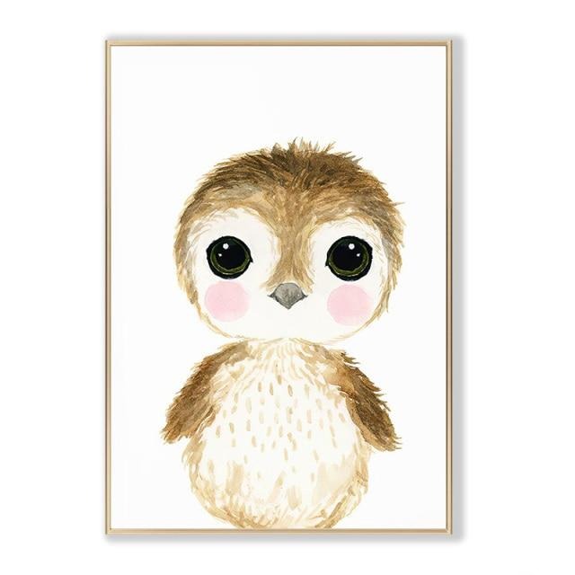 Watercolor Safari Animals Canvas Prints Nursery Posters -Just Kidding Store