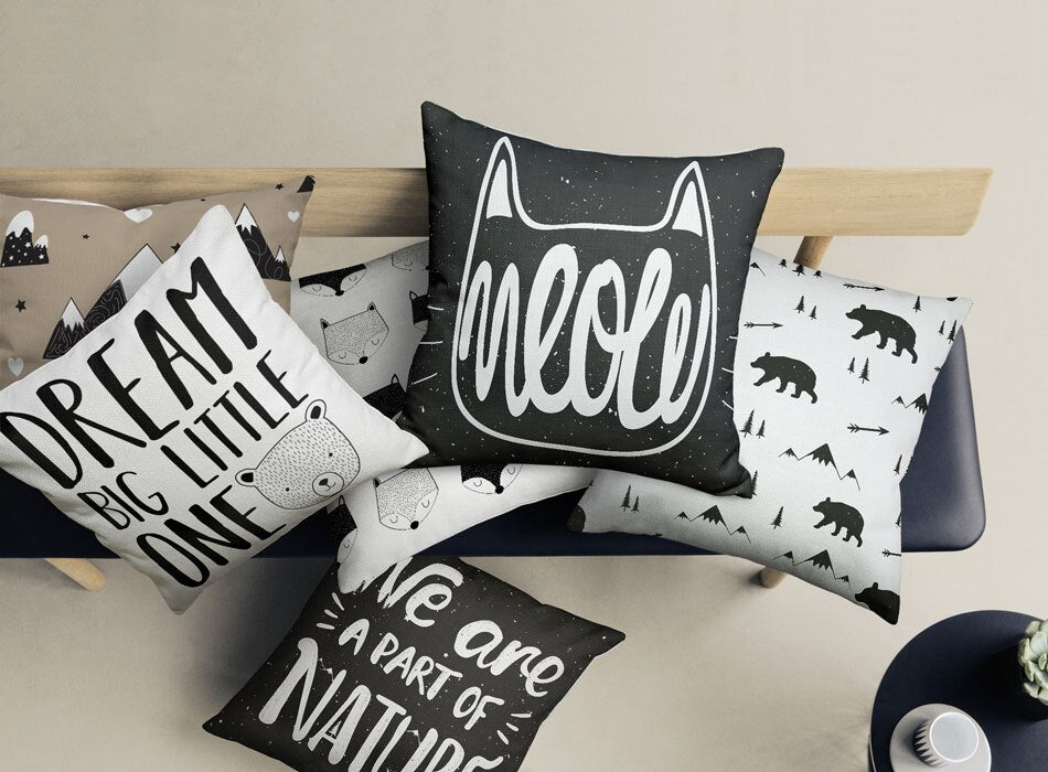 Nordic Forest Cushions Covers - Scandi pillows - Just Kidding Store