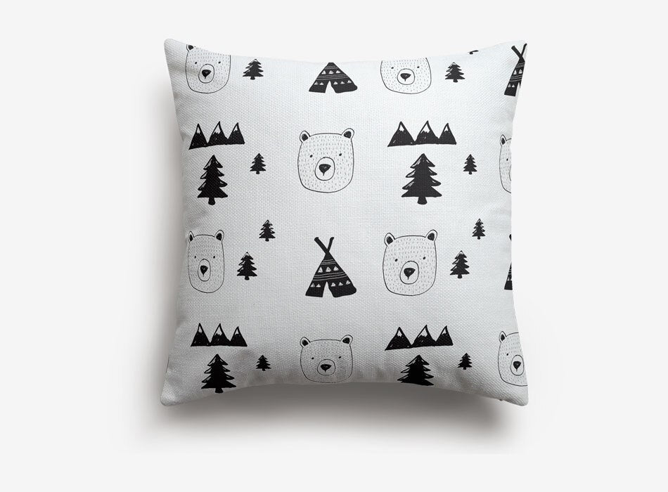Nordic Forest Cushions Covers - Scandi pillows - Just Kidding Store
