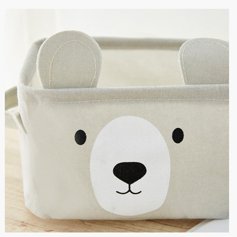 Bear Canvas Storage Box Organizer Kids Toy Storage - Just Kidding Store