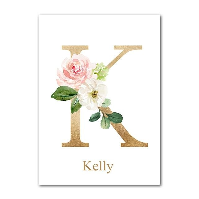 Woodland Animals Canvas Wall Art - Custom Name Posters - Just Kidding Store