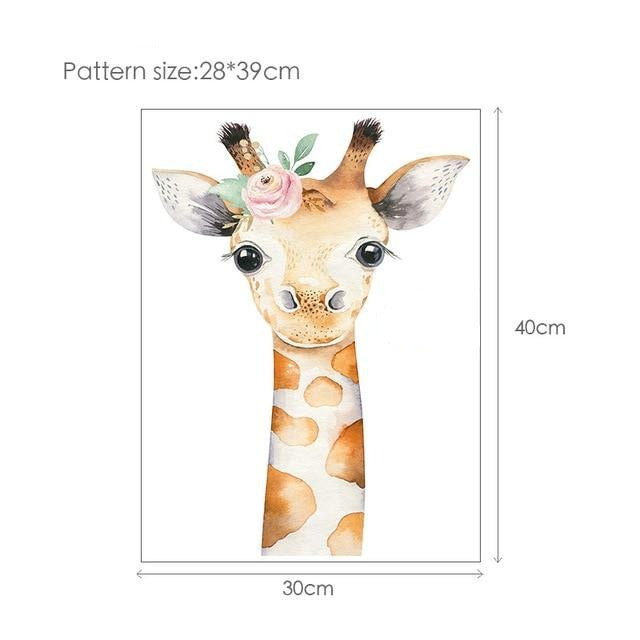 Giraffe Wall Decal - Nursery Animal Stickers - Just Kidding Store