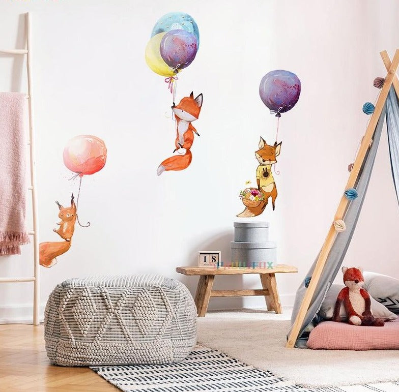 Balloon Bunny Wall Decal Childrens Wall Stickers - Just Kidding Store