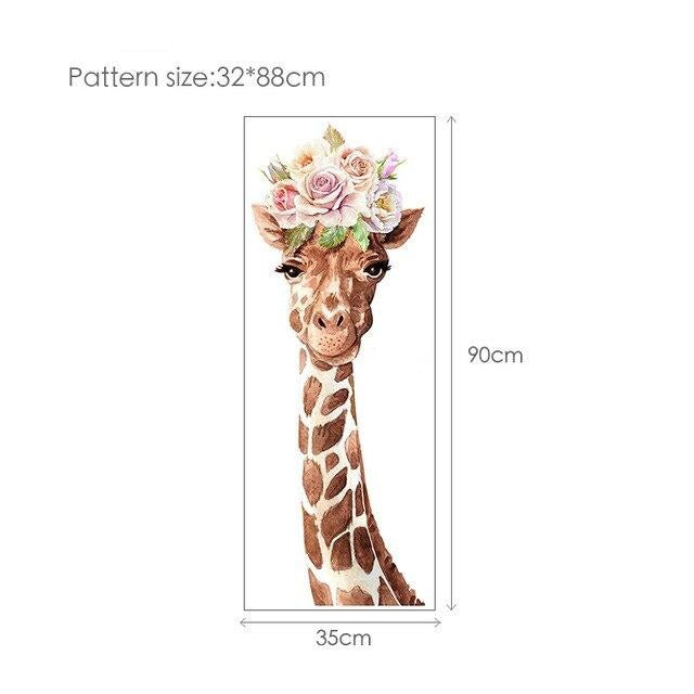 Giraffe Wall Decal - Nursery Animal Stickers - Just Kidding Store
