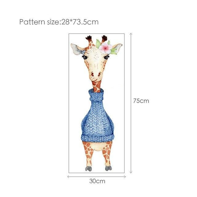 Giraffe Wall Decal - Nursery Animal Stickers - Just Kidding Store