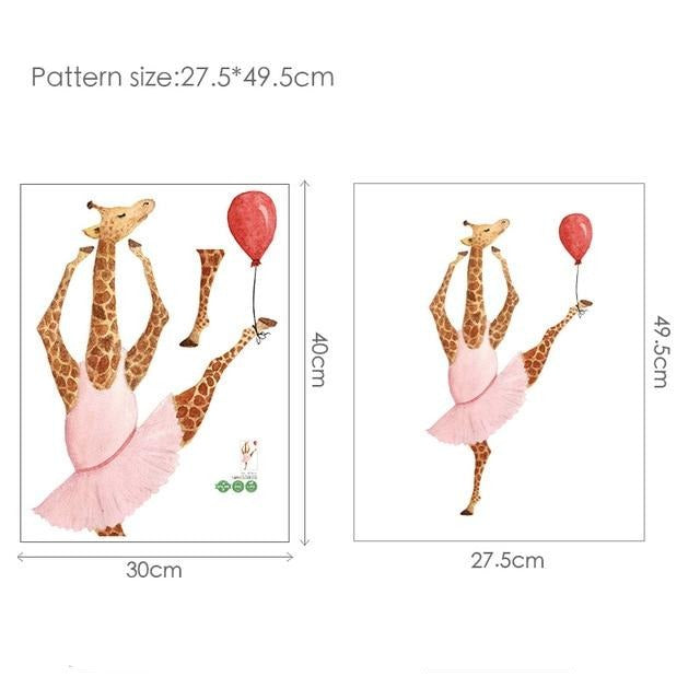 Giraffe Wall Decal - Nursery Animal Stickers - Just Kidding Store