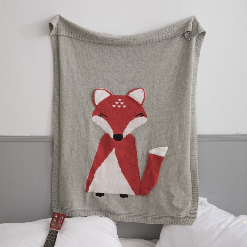 Pure Cotton Blanket - Red Fox - Just Kidding Store