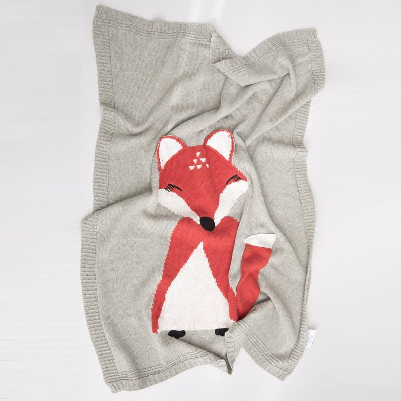 Pure Cotton Blanket - Red Fox - Just Kidding Store