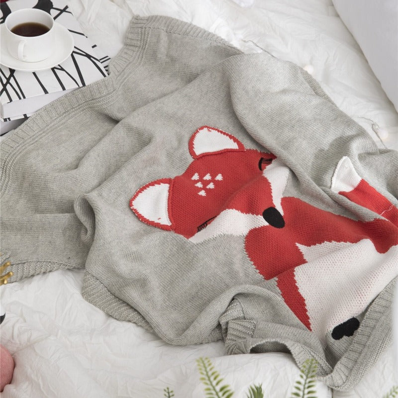 Pure Cotton Blanket - Red Fox - Just Kidding Store