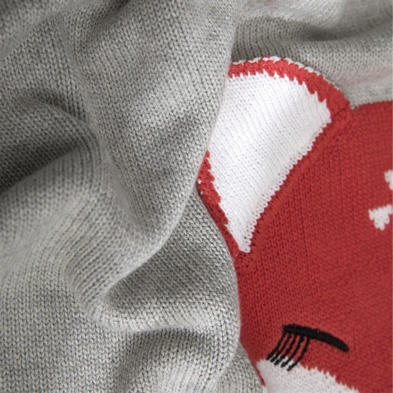 Pure Cotton Blanket - Red Fox - Just Kidding Store