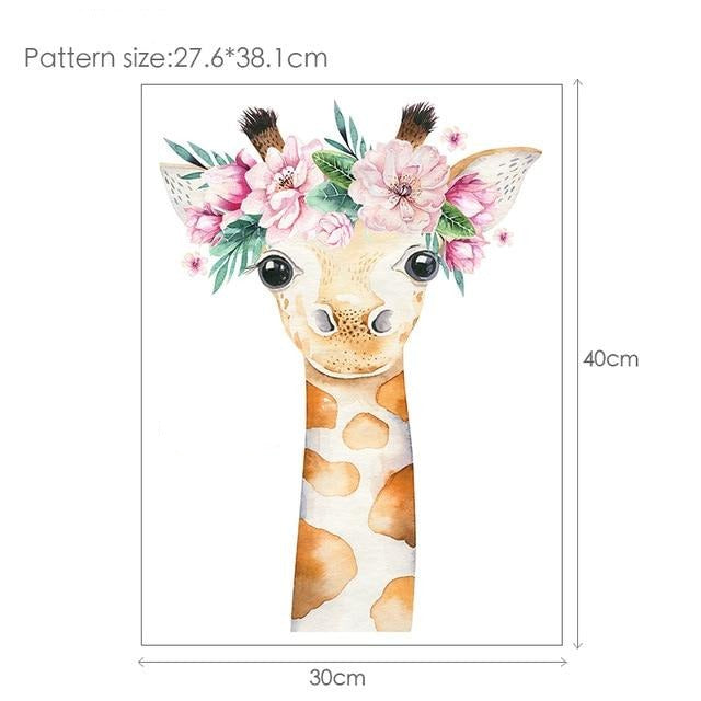 Giraffe Wall Decal - Nursery Animal Stickers - Just Kidding Store