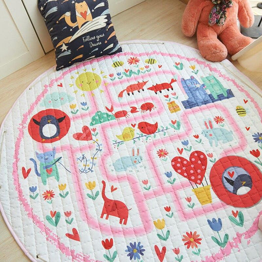 Activity Play Mat Kids Toy Storage Bag - Zoo Maze - Just Kidding Store