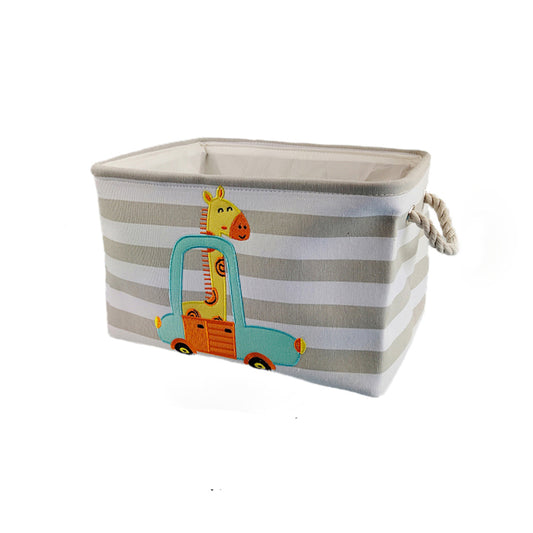 Canvas Storage Basket - Kids Toys Organizer - Just Kidding Store