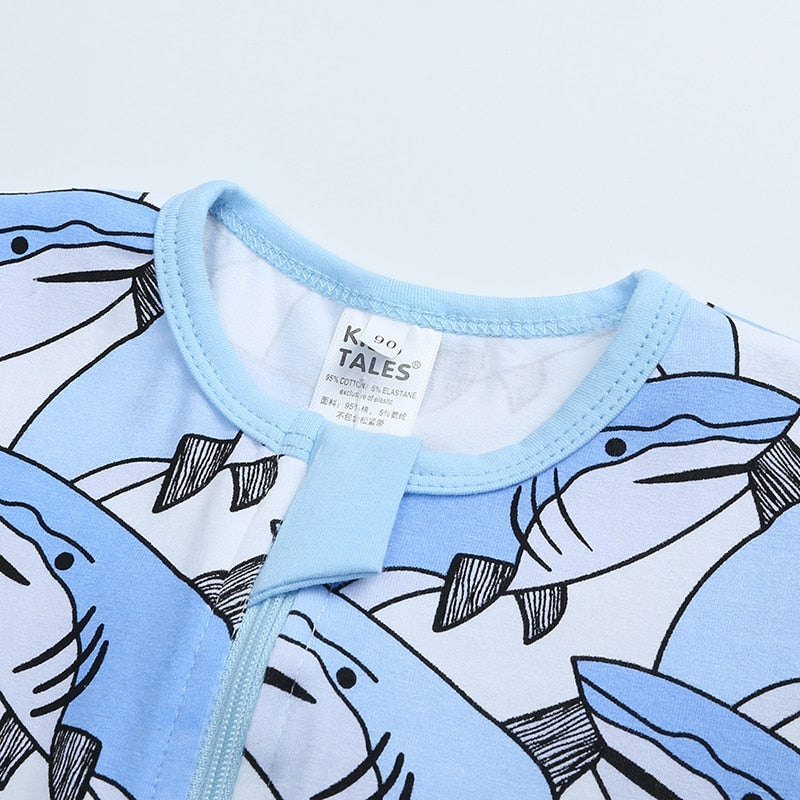 Blue Whale Baby Toddler Kids Romper - Just Kidding Store