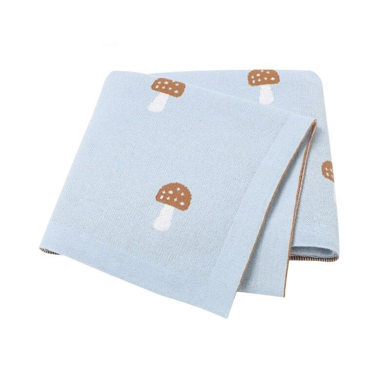 Forest Mushroom Baby Childrens Cotton Knit Blanket - Just Kidding Store
