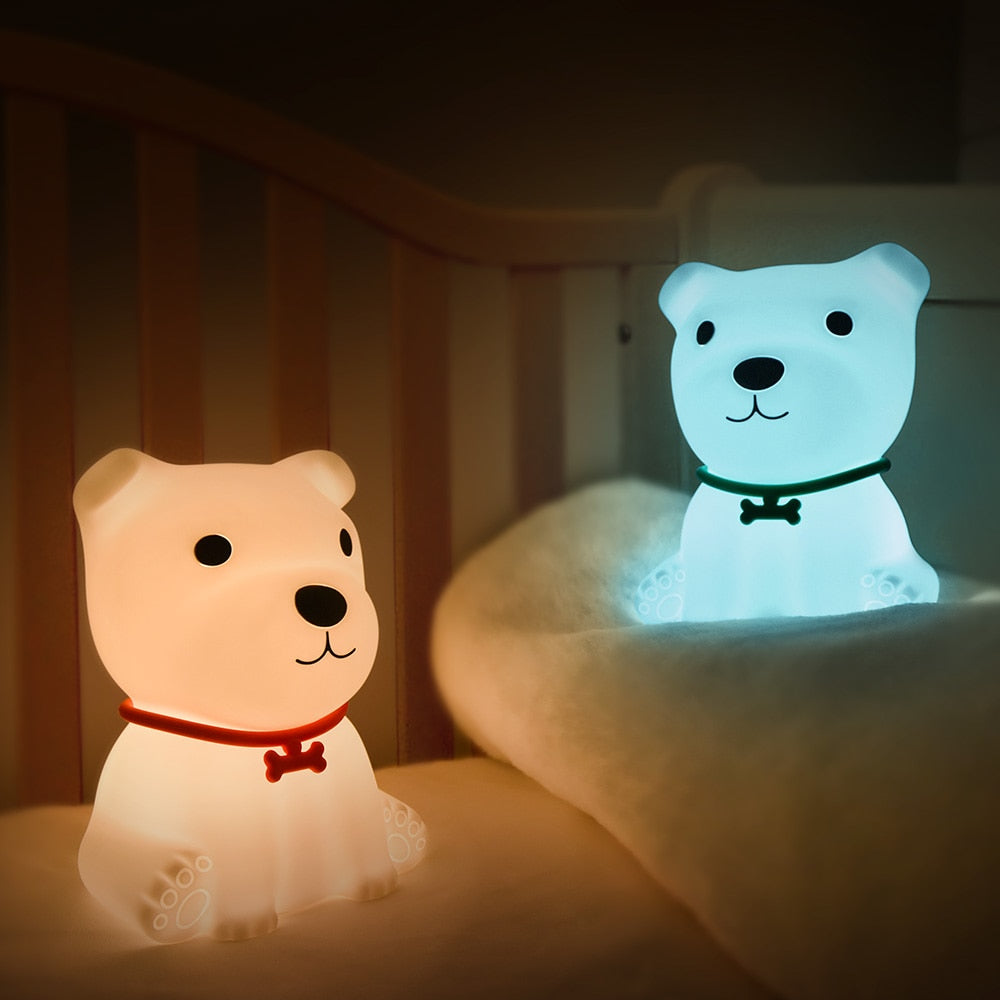 Puppy LED Night Light - Tap Control Color Changing Lamp