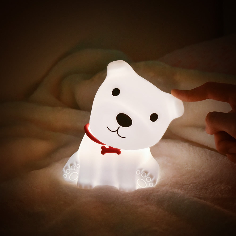 Puppy LED Night Light - Tap Control Color Changing Lamp
