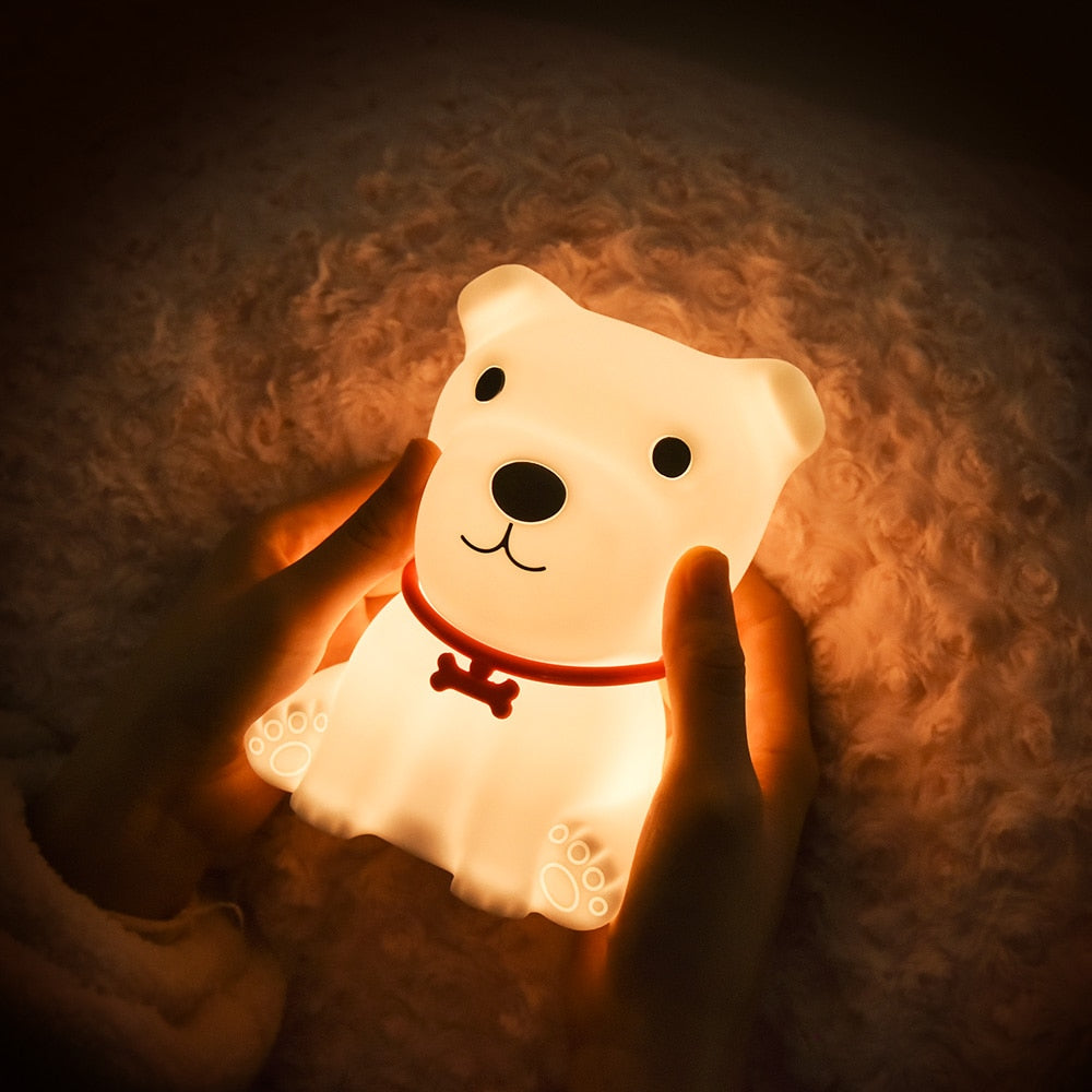 Puppy LED Night Light - Tap Control Color Changing Lamp