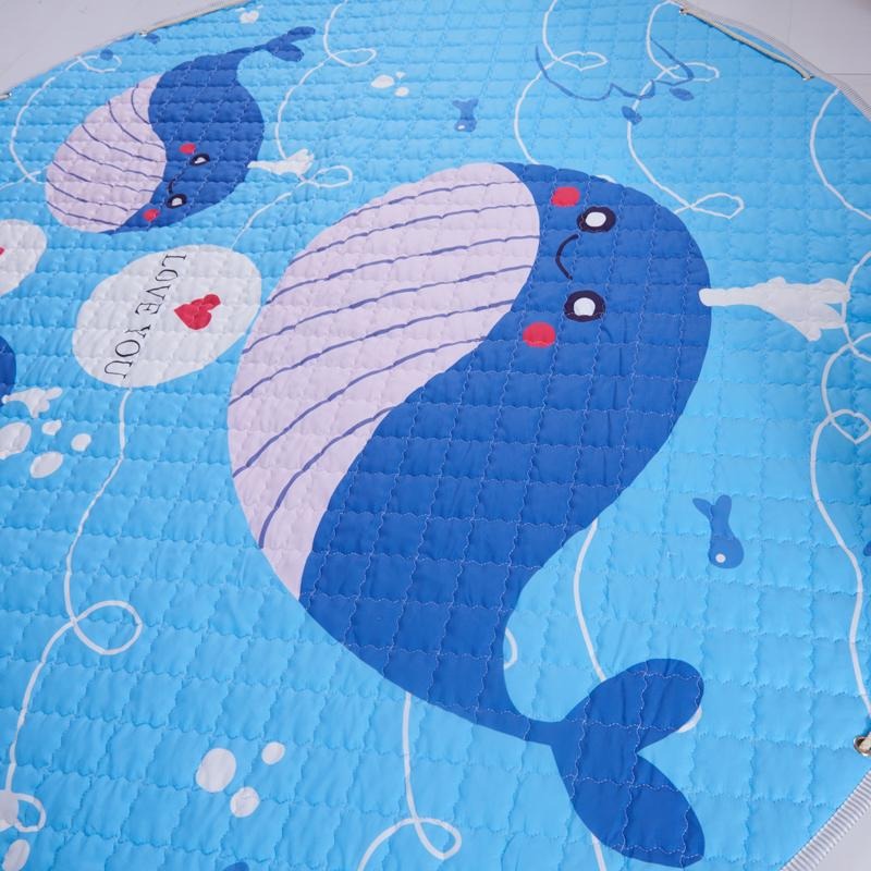 Activity Play Mat - Toy Storage Bag - Blue Whale - Just Kidding Store