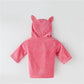 Baby Bamboo Fiber Hooded Bathrobe - Pink Fox - Just Kidding Store