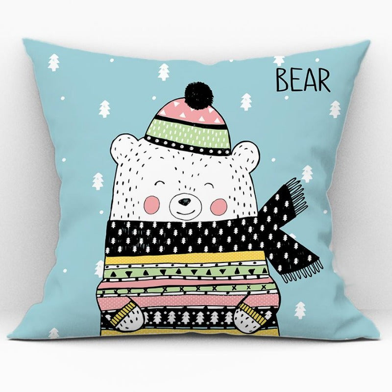Cartoon Animal Cushion Cover - Throw Pillows Case - Just Kidding Store