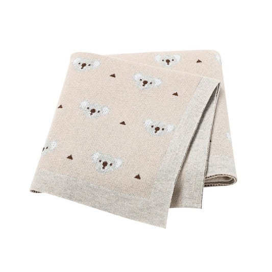 Little Koala Baby Children Cotton Knitted Blanket - Just Kidding Store