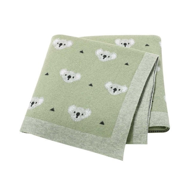 Little Koala Baby Children Cotton Knitted Blanket - Just Kidding Store